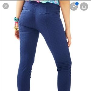 Lilly Pulitzer Textured Kelly Pant Navy